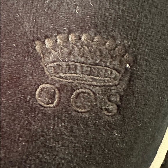 VTG Oleg Cassini Sport Velour Zip Front Jacket Striped in Black SZ L EUC - Picture 2 of 7